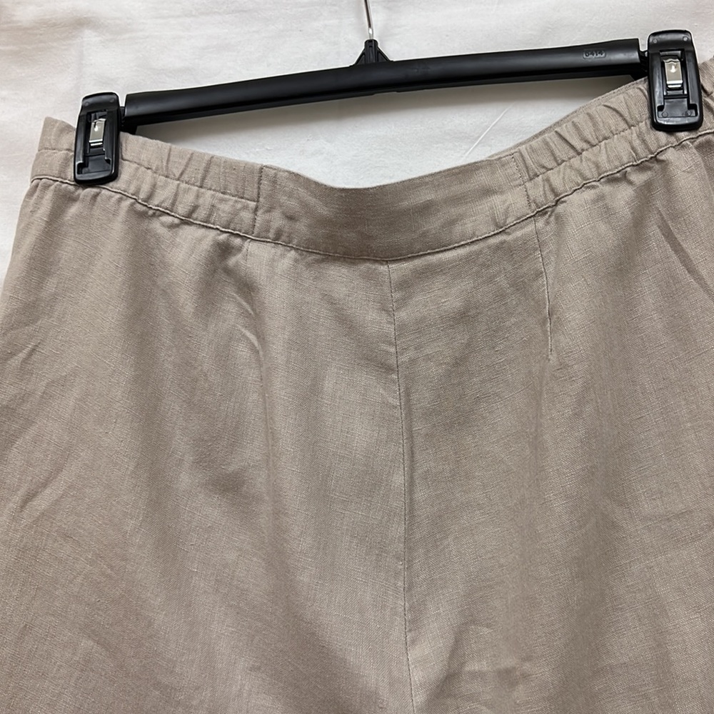 Linen light color wide leg pants - Picture 4 of 12